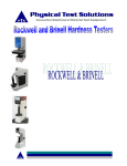 Rockwell and Brinelll Hardness Testers