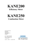 Kane 250 combustion flue gas analyser user manual