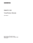 SIMATIC 505 TurboParison Module User Manual