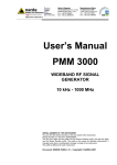 User`s Manual PMM 3000
