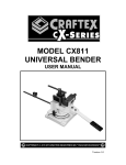 MODEL CX811 UNIVERSAL BENDER