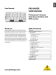 Manual for Seven Channel Professional DJ Mixer