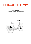 USER`S MANUAL ELECTRIC KIT FOR TRICYCLE E131