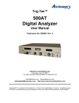 Trig-Tek&trade; 500AT Digital Analyzer User Manual