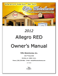 Allegro RED Owner`s Manual