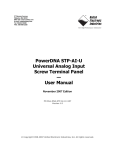 DNA-STP-AI-U Product Manual - United Electronic Industries