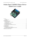 Pololu Dual VNH5019 Motor Driver Shield User`s Guide