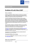 EndNote X6 with Word 2007