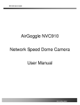 AirGoggle NVC910 Network Speed Dome Camera User Manual