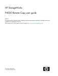 HP StorageWorks P4000 Remote Copy user guide