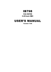 IB798 USER`S MANUAL - IBT Technologies Inc.