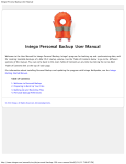 Intego Personal Backup User Manual