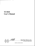 TC1024 Userts Manual - RTD Embedded Technologies, Inc.