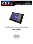 cerv wireless touchscreen controller user`s manual