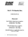 MAV-70 Shuttle Box User Manual