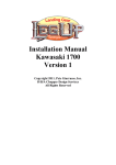Installation Manual Kawasaki 1700 Version 1