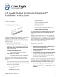 4Z Input/2 Output Expansion SnapCard Installation