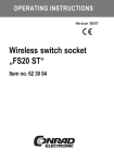 Wireless switch socket „FS20 ST“