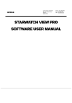 STARWATCH VIEW PRO SOFTWARE USER MANUAL
