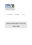 SINGLE PHASE RELAY TEST SET MOD. T1000
