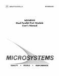 MVME410 Dual Parallel Port Module User`s Manual