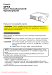 Hitachi CPX4 User Guide Manual