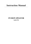 SAT-17S fiber fusion splicer user`s manual