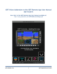 GRT Vision Addendum to the GRT Remote App User Manual 08/19