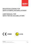 brukerveiledning for servi stempelakkumulatorer user manual for