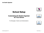 School Setup - the Studio Organizer