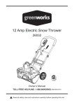 12 Amp Electric Snow Thrower