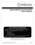 Micca OriGen User Manual
