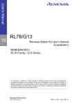 Renesas Starter Kit for RL78/G13 User`s Manual