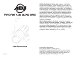 Pinspot LED Quad DMX User Manual