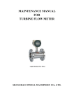 maintenance manual for turbine flow meter