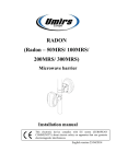 Umirs RADON user manual