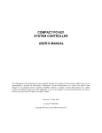 COMPACT PCI-821 SYSTEM CONTROLLER USER`S MANUAL