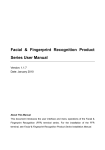 Facial & Fingerprint Recognition Product Series User Manual