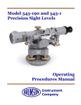 Model 545-190 and 545-1 Precision Sight Levels