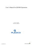 User`s Manual for QS5800 Operations