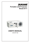USER`S MANUAL - Projector Central