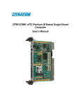 CPM1/CRM1 cPCI Pentium M Based Single Board