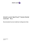 Alcatel-Lucent OpenTouch™ Session Border Controler – R2.x