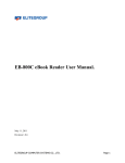 EB-800C eBook Reader User Manual.