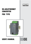 USER`S MANUAL RS-485/ETHERNET CONVERTER PD8 TYPE