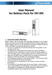 User Manual for Battery Pack for VFI RM