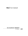User manual - Océ | Printing for Professionals