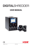 HSM Digital Shredder Manual