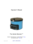 Operator`s Manual The Bullet Blender™