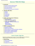 Internet TRiLOGI Software on-line manuals